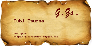 Gubi Zsuzsa névjegykártya